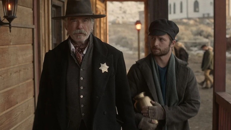Dove leads Henry through the town in Unholy Trinity