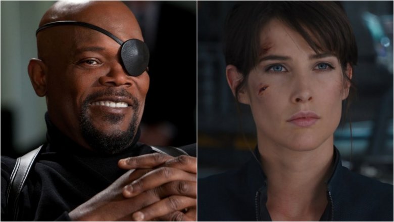 Samuel L. Jackson as Nick Fury, Cobie Smulders as Maria Hill