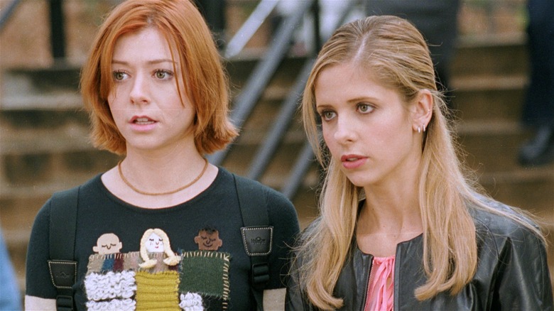 Willow and Buffy looking concerned 