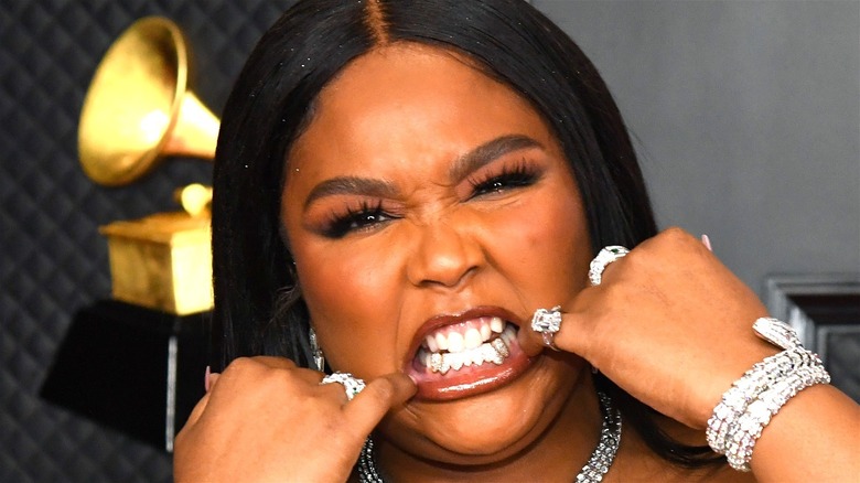 Lizzo making a face