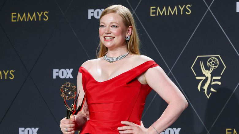 Sarah Snook with her Emmy