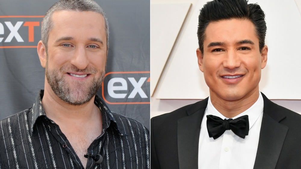 Dustin Diamond and Mario Lopez smiling