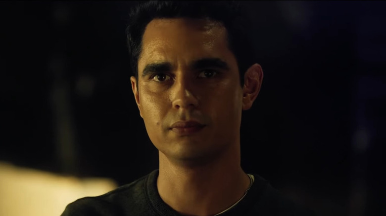 Detective William Schenk looking at Detective Zeke Banks in Sprial: From the Book of Saw