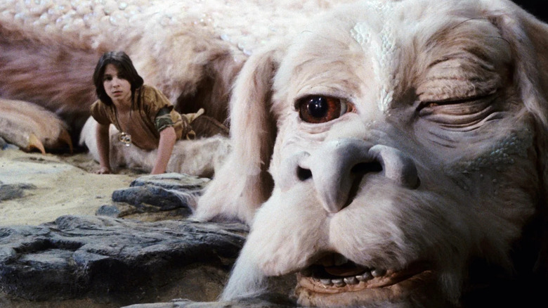 Falkor and Atreyu in "The Neverending Story"