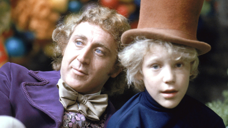 Gene Wilder as Willy Wonka with Charlie Bucket