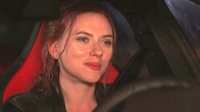 Natasha driving car