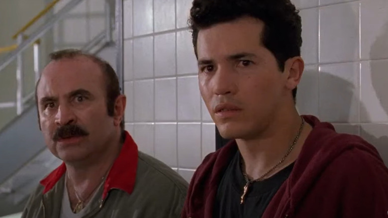 John Leguizamo and Bob Hoskins look frightened