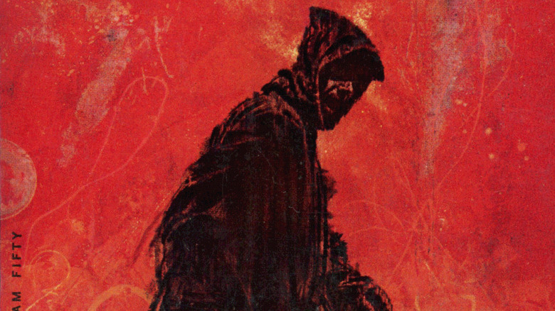 A monk walks