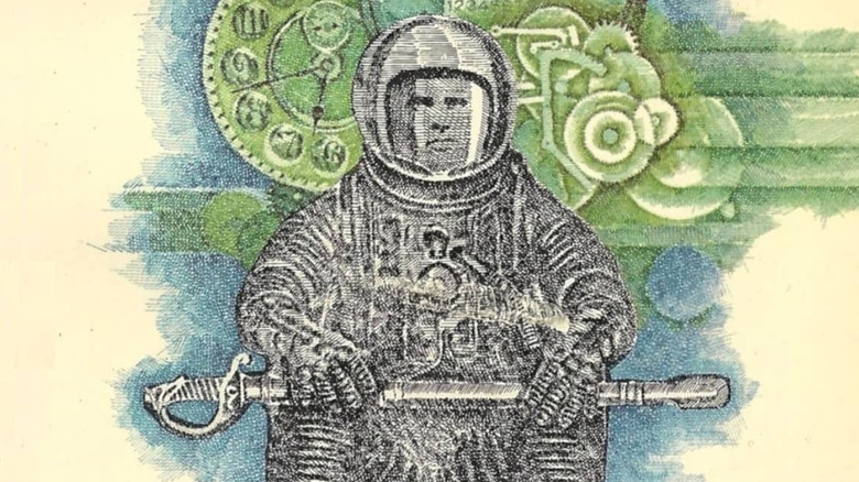 A soldier waits