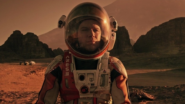 Mark Watney looking out at the planet in "The Martian" (2015)