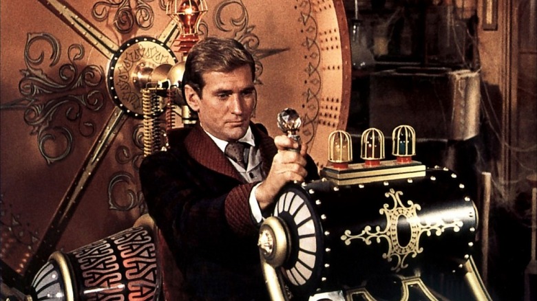 George operating his machine in "The Time Machine"