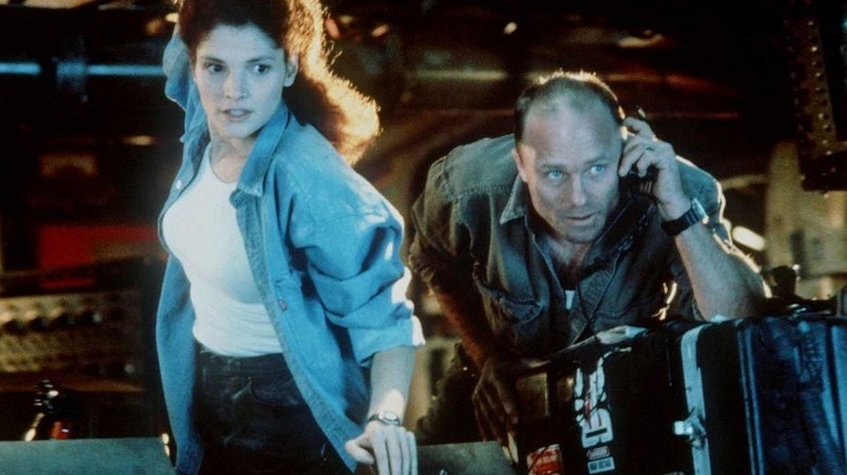 Virgil and Lindsay at submarine controls