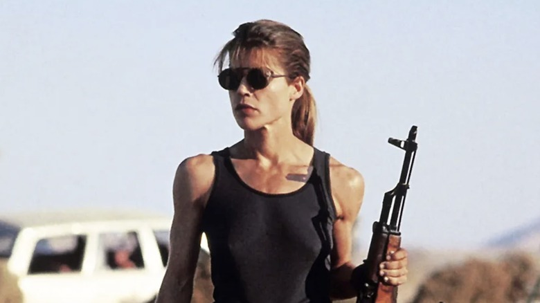Sarah Connor prepping for attack