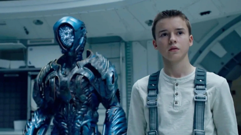 Will and B-9 stand in the ship in Lost in Space