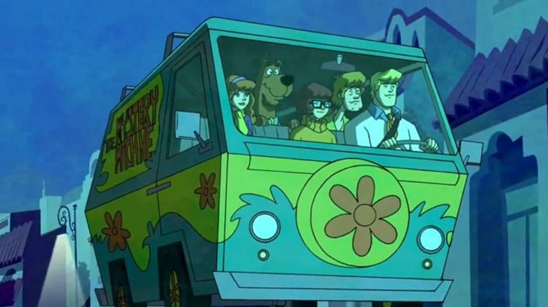 The Scooby Gang in the Mystery Machine