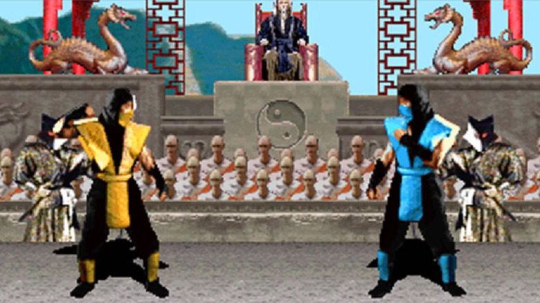 Scorpion and Sub-Zero about to fight in Mortal Kombat 1