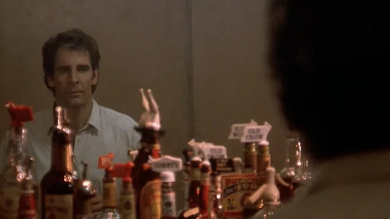 Sam Beckett looking at himself in the mirror on Quantum Leap