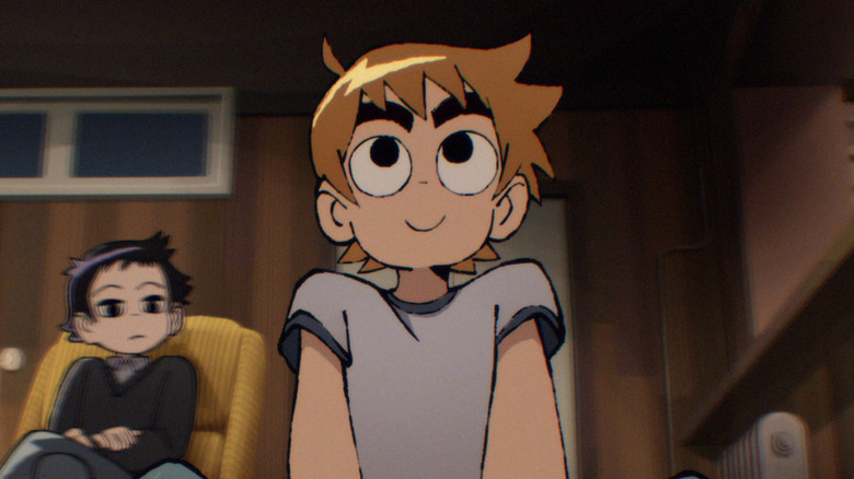Scott Pilgrim smiling Wallace Wells frowning