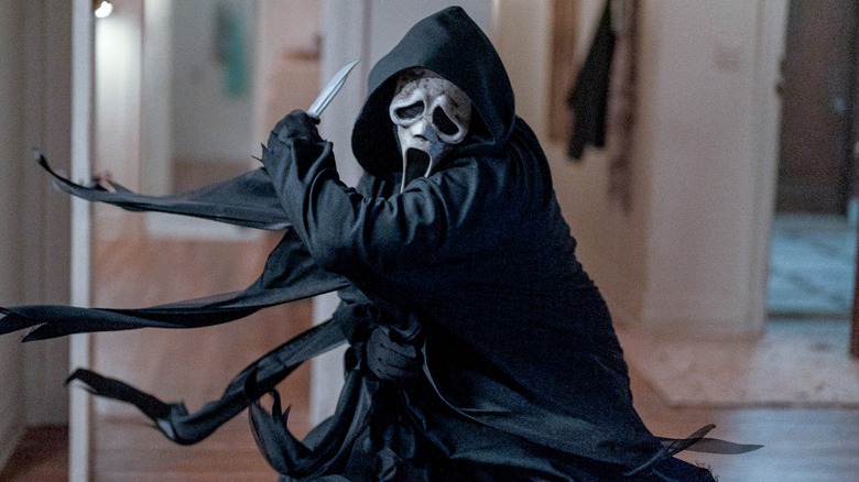 Ghostface about to stab