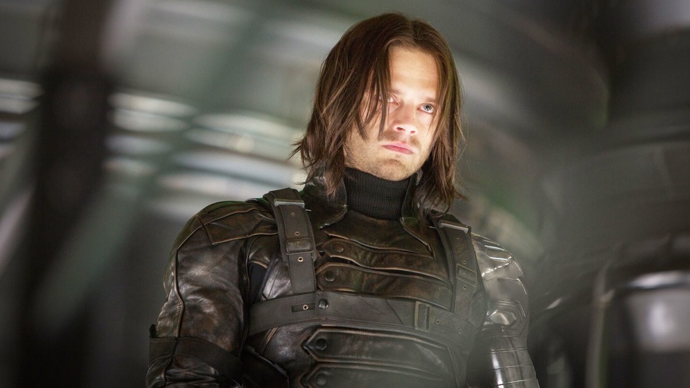 Sebastian Stan uniform scowling Bucky