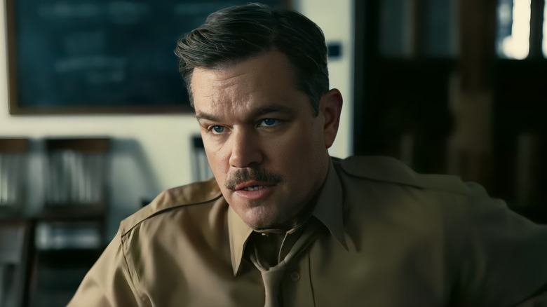 Matt Damon with mustache