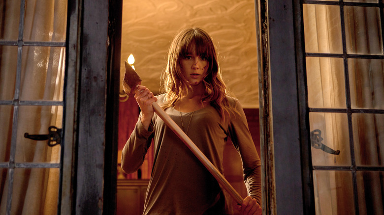 Sharni Vinson with axe