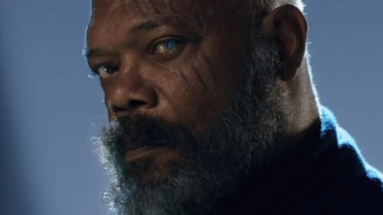 Nick Fury glaring