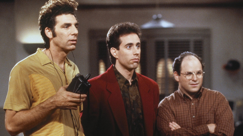 Kramer, George, and Jerry looking speechless in 