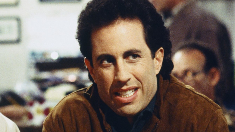 Jerry Seinfeld looks irritated