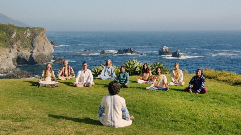 Don Draper meditates on clifftop