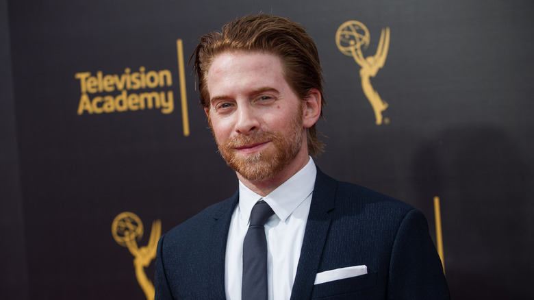 Seth Green posing at the Emmys