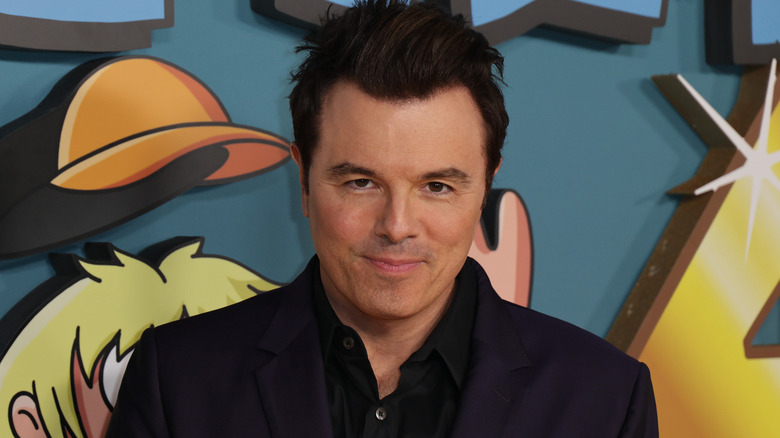 Seth MacFarlane staring intently