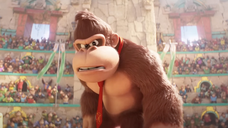 Donkey Kong snarling