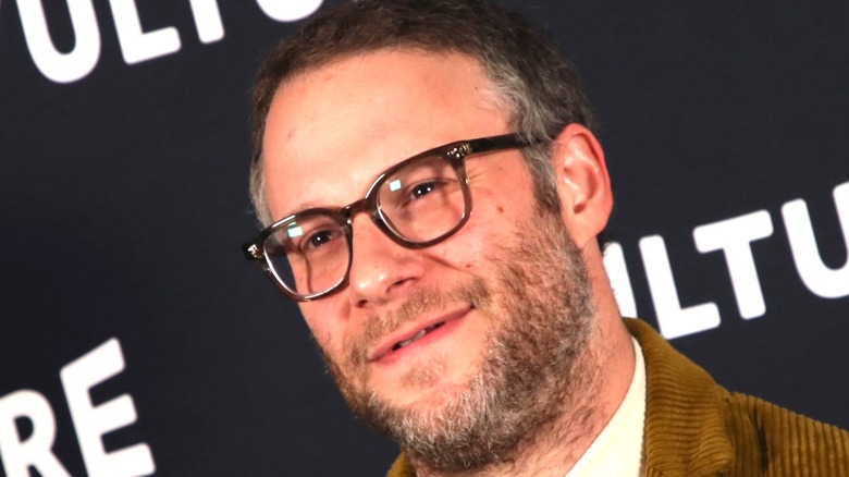 Seth Rogen with beard and glasses