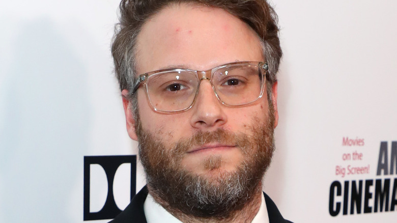 Seth Rogen wearing glasses