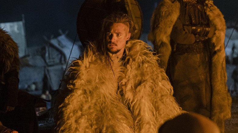 Uhtred sitting in fur