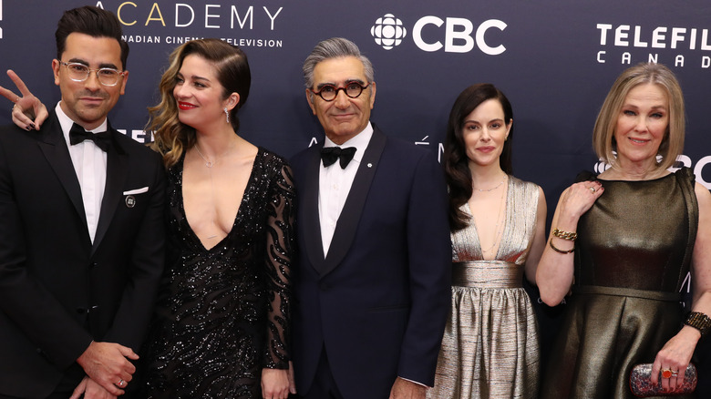 Schitt's Creek core cast smiling