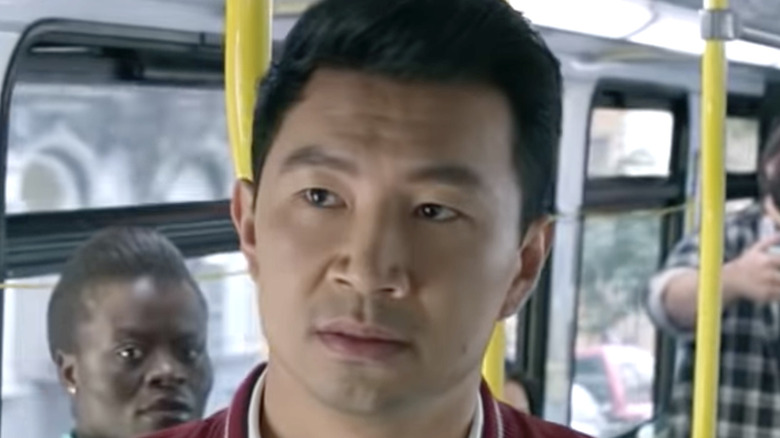 Simu Liu on a public bus