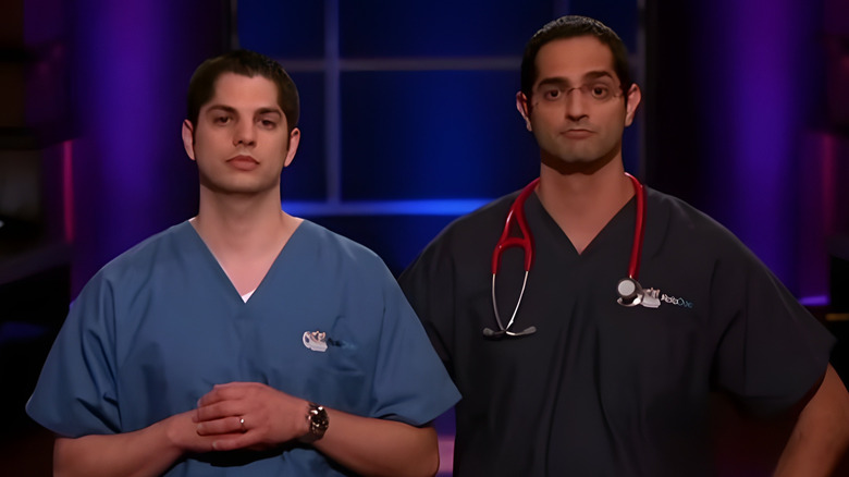 Richard and Albert Amini presenting on Shark Tank