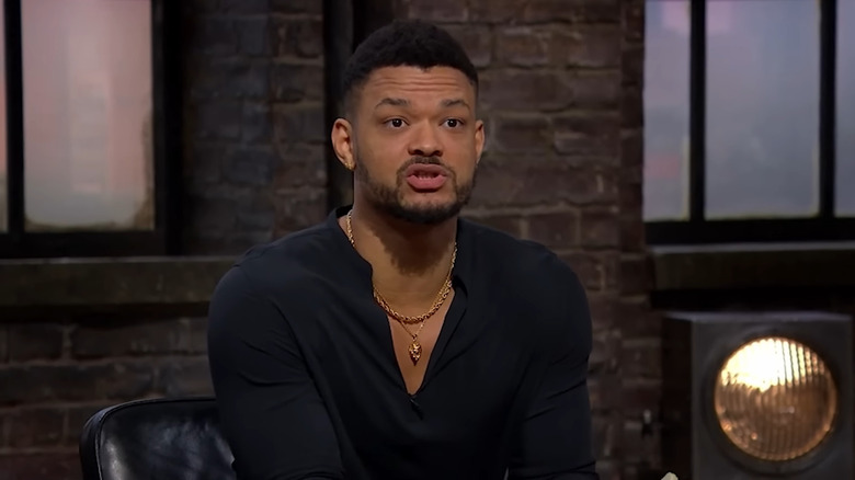 Steven Bartlett wearing a black shirt and speaking on Dragons' Den Season 19