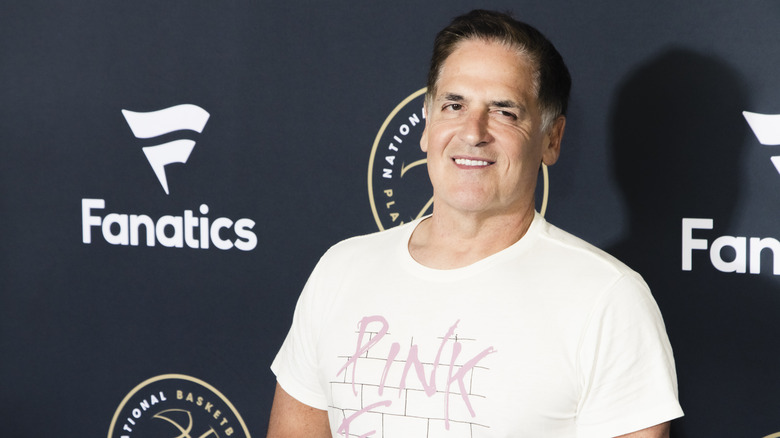 Mark Cuban smiling in white shirt