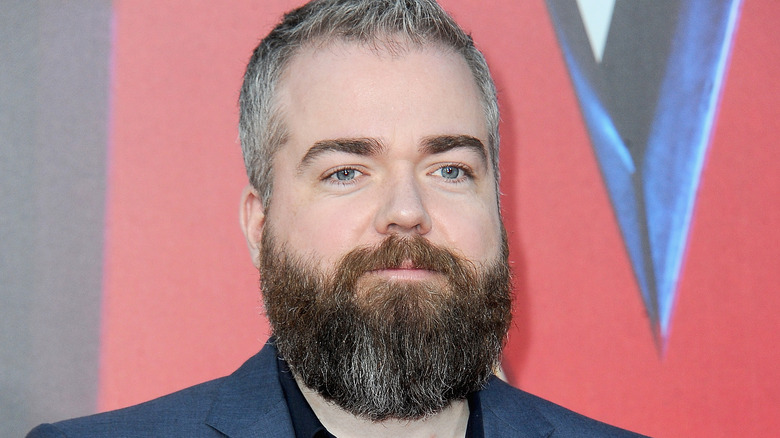 David F Sandberg smiling at press event