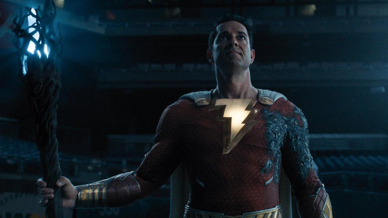 Shazam facing the bad guy