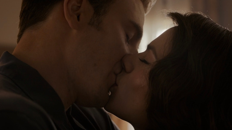 Steve Rogers kissing Peggy Carter