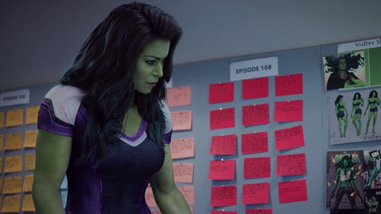 She-Hulk in the writer's room