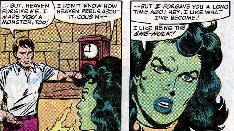 Bruce apologizing to She-Hulk