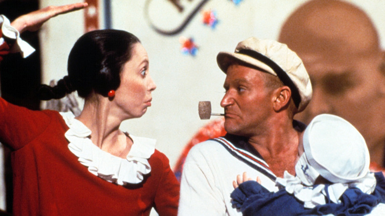 Shelley Duvall and Robin Williams in Popeye