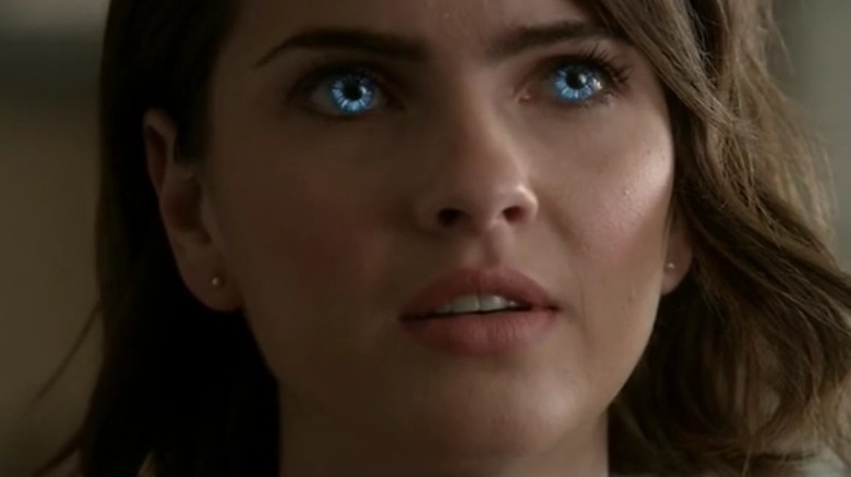 Shelley Hennig in Teen Wolf with bright blue eyes