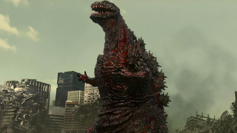 Godzilla roaring