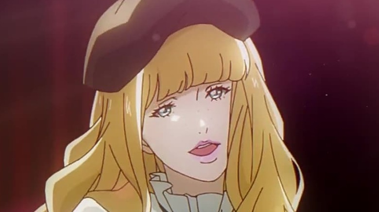 Tuesday wearing a beret and singing in "Carole & Tuesday"